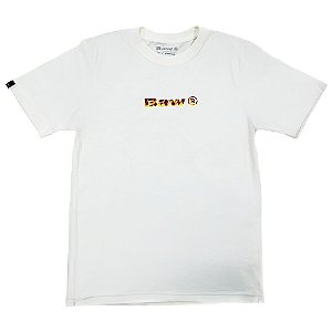Camiseta Regular BAW Flaming Unissex Off White