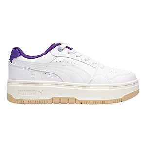 Tênis Puma Rebound Femme Low BDP Branco e Roxo