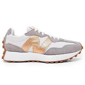 Tênis New Balance 327 V1 Cinza Dourado