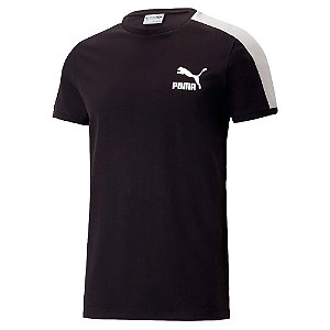 Camisa Puma T7 Tee Preto e Branco