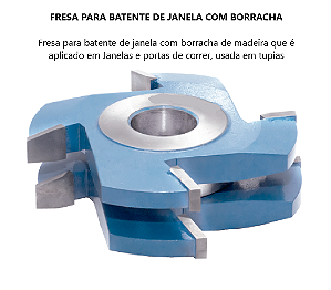 Fresa para Batente de Janela com Borracha