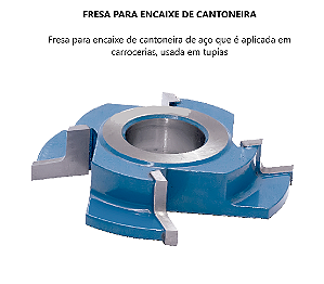 Fresa para Encaixe de Cantoneira em Aço para Tupias