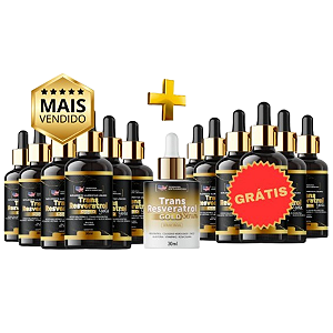Resveratrol - Trans Resveratrol Gold | Compre 6 e Leve 12  + 1 Sérum Grátis
