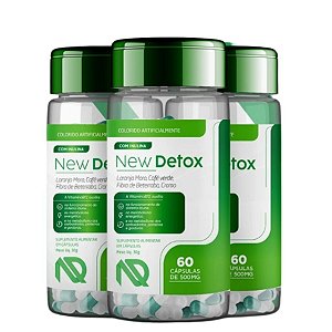 New Detox - Detox Natural em Cápsulas | Kit com 3 Frascos