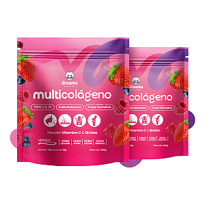 Multicolágeno - Tipo I, II e III + Ácido Hialurônico | Kit 2 Sachês
