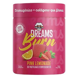 Dreams Burn Termogênico + Colágeno | 30 Pastilhas Efervescentes Pink Lemonade