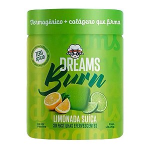 Dreams Burn Termogênico + Colágeno | 30 Pastilhas Efervescentes Limonada Suíça