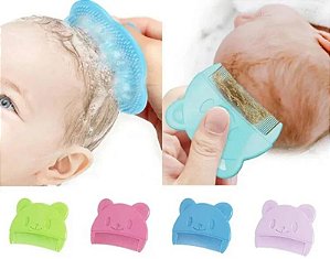 Pente Infantil de Silicone – Limpeza Suave e Massagem Relaxante