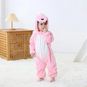 Macacão e Pijama Dinossauro Rosa - Conforto e Diversão