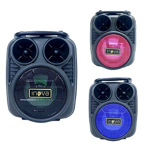 Mini Caixa De Som Estéreo Bluetooth Rádio FM Entrada USB Microfone AUX Cartão