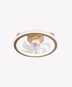 VENTILADOR DE TETO ORBITAL AIR PRISMA 40W MULTICOR DOURADO BIVOLT