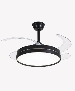 VENTILADOR DE TETO RETRÁTIL AIR BASIC MULTICOR DIM PRETO BIVOLT