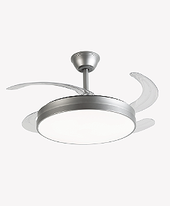 VENTILADOR DE TETO RETRÁTIL AIR LITE PLAFON MULTICOR PRATA BIVOLT