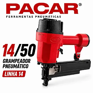 Grampeador Pneumático Pacar 14/50 Profissional Industrial Estofaria Madeira Alta Potência