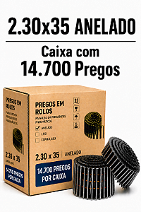 Prego em rolo 2.30x35 anelado - 14,7 mil