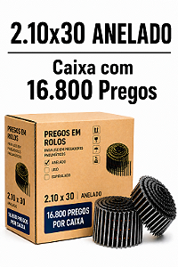 Prego em rolo 2,10x30 anelado - 16.800 PREGOS