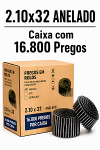 Prego em rolo 2.10x32 anelado - 16.800 PREGOS