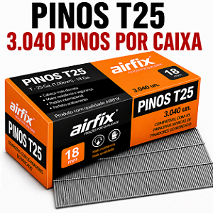 Pinos T25 Airfix 3.040 Unidades Galvanizado Para Pallet, Urna e Madeira Estrutural