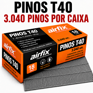 Pinos T40 Airfix 2.500 Unidades Galvanizado Para Pallet Madeira Estrutural Pesada