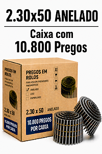 Prego em rolo 2.30x50 anelado - 10,8 mil