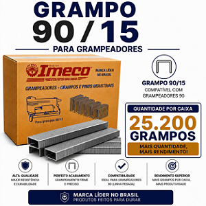 Grampo 90/15 - caixa c/ 25.200 grampos