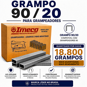 Grampo 90/20 - caixa c/ 18.800 grampos