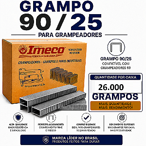 Grampo 90/25 - caixa c/ 26.000 grampos