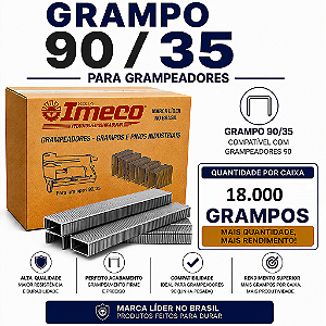 Grampo 90/35 - caixa c/ 18.000 grampos