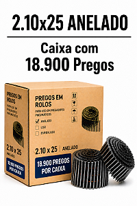 Prego em rolo 2,10x25 TX anelado - 18.900 PREGOS