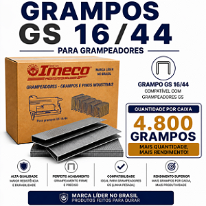 Grampo GS 16/44 - caixa c/ 4.800 mil grampos