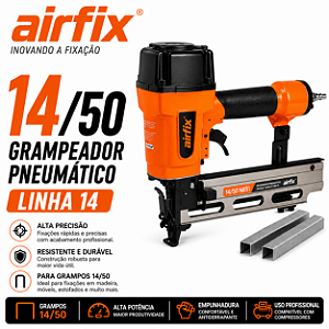 Grampeador 14/50 Airfix Linha 14 Para Estofaria Madeira Montagem Industrial Profissional