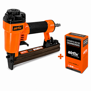 Grampeador 80/16 Airfix + Grampo 80/08 10.000un | Linha Profissional Alta Performance