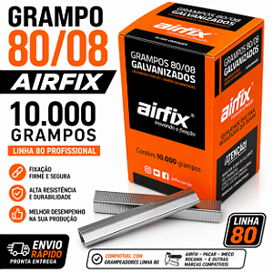 Grampo 80/08 Caixa c/ 10.000 Unid. Airfix