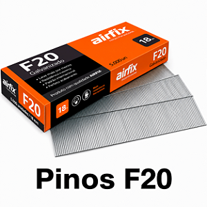 Pinos F20 Airfix 5.000 Pinos Galvanizado Para Pinador Marcenaria Moldura e Rodapé