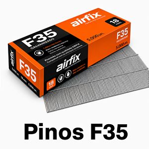 Pinos F35 Airfix 5.000 Pinos Tipo F Galvanizado Para Pinador Marcenaria Porta e Esquadrias