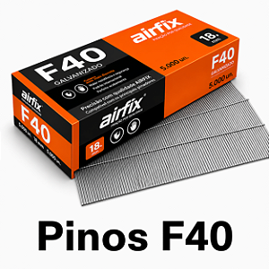 Pinos F40 Airfix 5.000 Pinos Tipo F Galvanizado Para Pinador Marcenaria Madeira Maciça e MDF