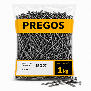 Prego 18x27 Liso TX Pregos 1Kg Alta Resistência e Durabilidade