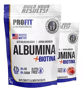Suplemento Em Pó Profit Labs Albúmina Sabor Natural Em Refil De 1000g