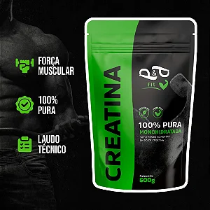 Creatina 500g 100% Pura Monohidratada - P&P FIT