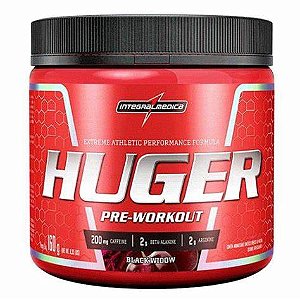 Pre treino Huger Workout 160g Sabor Black widow