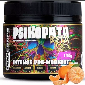 Pré Treino Psikopata Beta 100g - Pro corps Sabor Tangerina