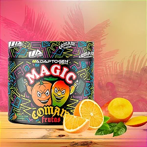 Pré Treino Magic Comam Frutas 183g - Adaptogen  Sabor Laranja C/ Manga