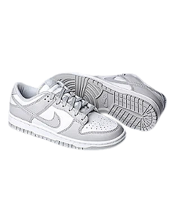 Tênis Dunk Low - Branco/Cinza