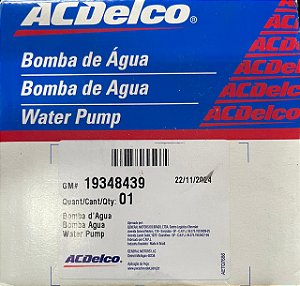 Bomda de água ACDelco para motor GM 8V código 19348439