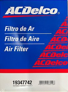 Filtro de ar do motor ACDelco para Agile 1.4 Flex Cod 19347742