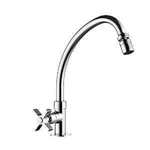 Torneira Cozinha Bancada Bica Alta Lorenzetti Loren Club