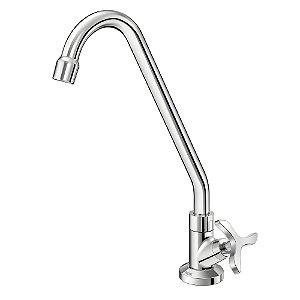 Torneira Cozinha Bancada Bica Alta Docol Nova Pertutti - Cromado