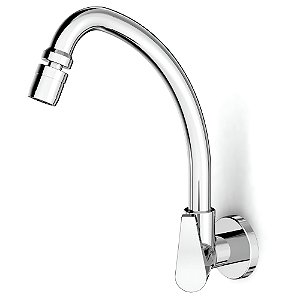 Torneira Cozinha Parede Bica Alta Celite Like - Cromado