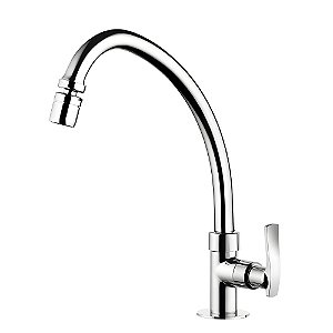 Torneira Cozinha Bancada Bica Alta Lorenzetti Loren One - Cromado