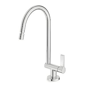 Torneira Cozinha Bancada Bica Alta Celite Lix - Cromado